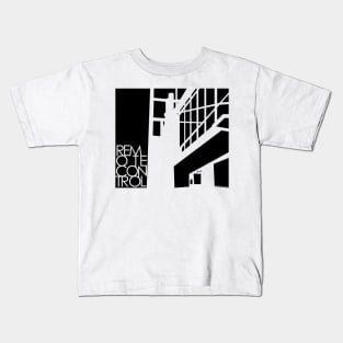 Remote Control Architecture Minimalism in Black Kids T-Shirt